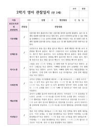 영아관찰일지 2학기 만 2세 10명