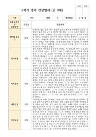 유아관찰일지 - 만 3세 18명 2학기 관찰 기록