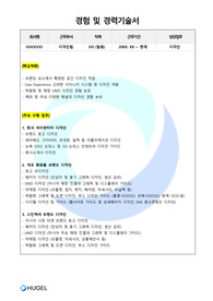 휴젤_화장품 디자인(경력직)_최종합격_경력기술서_전문가에게 유료첨삭 받은 자료입니다.