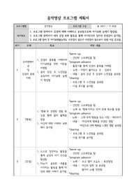 5회기 정신건강교육 프로그램 계획서(A+, 정신건강수련, 병동 프로그램)