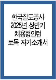 한국철도공사 자소서