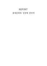 홍대 문화 및 지역상권분석 레포트