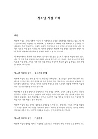 청소년 자살 이해
