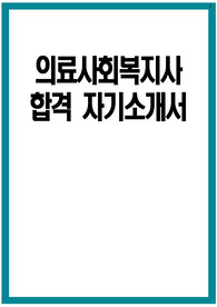 의료사회복지사 자소서