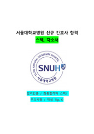 [26년도 취업대비] 25년도 서울대학교병원 신규간호사 합격 스펙, 자소서(합격인증 / 최종합격자 스펙/  주의사항 / 작성 Tip. O)