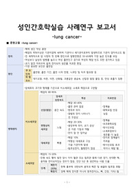 성인간호학실습, 케이스스터디, 폐암, lung cancer, 간호진단2개(비효과적 기도청결, 전해질 불균형의 위험), 간호수행 각각 최소 5개 이상