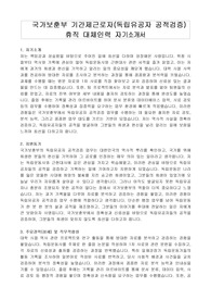 국가보훈부 기간제근로자(독립유공자 공적검증) 휴직 대체인력 자기소개서