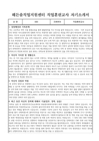 해든솔직업지원센터 직업훈련교사 합격 자기소개서