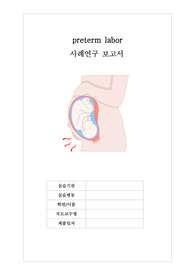 여성실습케이스 / 조기분만 / preterm labor / 진단2 과정2 중재28