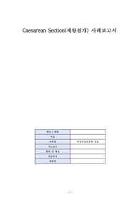 [모아분리와 관련된 애착장애의 위험] 자간전증 제왕절개_여성건강간호학 실습_분만실_간호과정
