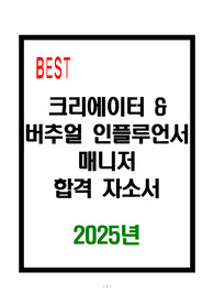 [A+] 크리에이터 &amp; 버추얼 인플루언서 매니저 합격자소서
