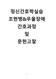 정신간호학실습 조현병, 우울장애 간호과정 (수면양상장애, 변비)