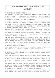 경기도미래세대재단 직원 공공사업보조 자기소개서