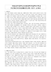 국립공주대학교사범대학부설특수학교 기간제근로자(생활지도원) 자기 소개서, 직무수행계획서