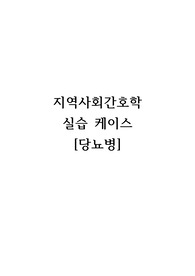 [지역사회간호학실습] 당뇨병, 문헌고찰+오마하 간호진단 중 1개 작성