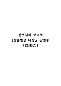 아동간호학 실습 장출혈성대장균감염증 Case study A+자료