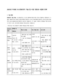 2025년 국내외 수소연료전지 기술 및 시장 전망과 사업화 전략