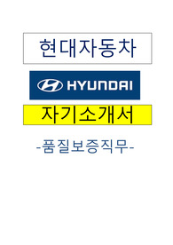 현대자동차 신입 품질(QC,QC)관리 직무 자기소개서