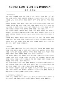 중고등학교 소규모 실내악 지도강사(타악기) 자기 소개서