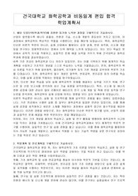 건국대학교 화학공학과 비동일계 편입 합격 학업계획서