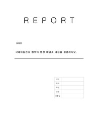 국제아동권리 협약의 형성 배경과 내용을 설명하시오.