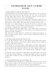 건강보험심사평가원 전산직 시스템개발 자기소개서