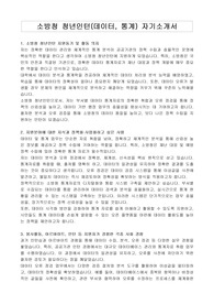 소방청 청년인턴(데이터, 통계) 자기소개서