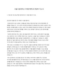 서울시립대 국제관계학과 편입학 자소서 3문항