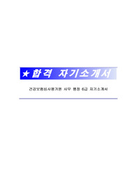건강보험심사평가원 사무 행정 6급 자기소개서