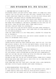 2025 한국산업은행 전기, 전자 자기소개서
