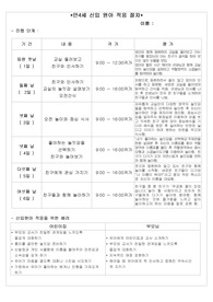 6세 신입원아 적응일지 4명