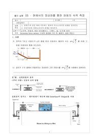 과학고등학교 물리실험 - 현에서의 정상파