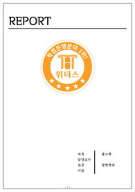 위더스평생교육원 광고학 과제, 99점 A+