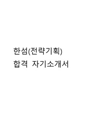 패션 기업 한섬 현대백화점그룹 전략기획 합격 자기소개서