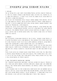 은석초등학교 급식실 조리종사원 자기소개서