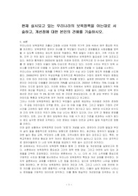 현재 실시되고 있는 우리나라의 보육정책을 아는대로 서술하고, 개선점에 대한 본인의 견해를 기술하시오.