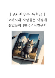 고려시대 사람들은 어떻게 살았을까 독후감