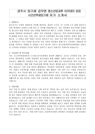경주시 임기제 공무원 청소년방과후 아카데미 담임 시간선택제임기제 자기 소개서, 직무수행계획서