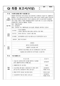 QI활동 최종보고서(낙상)