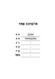 사례(동영상)별 보건사업 기획(남삐마을, 반똥마을, 호아이찐 마을, 사례(동영상)별 시청후 소감문)