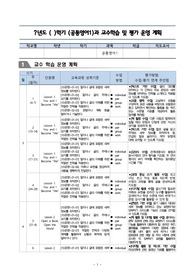 고등학교 공통영어1 교수학습 및 평가 운영계획서