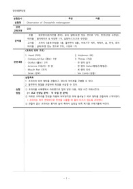 초파리 관찰 실험