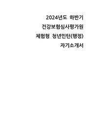 2024년도 하반기 건강보험심사평가원 인턴 최종합격 자기소개서