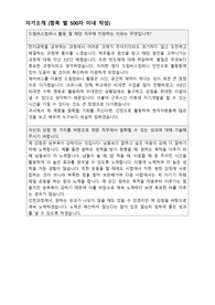 서한그룹 한국무브넥스 품질 직무 인턴 최종 합격 자소서