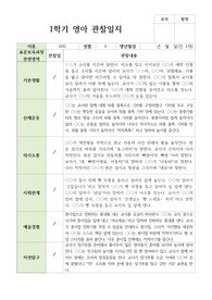 관찰일지- 평가제 만 1세 10명 1학기 영아관찰일지