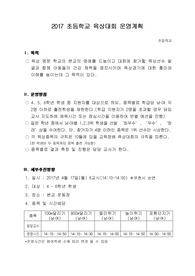 2017 교내육상대회 계획