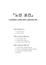 [노인보건] A+ 노인보건복지, 노인복지정책, 노인장기요양정책, 노인복지사업, 지역사회의 노인