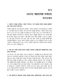 2025년도 E1 인턴 국내영업 자기소개서