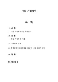 아동 가정폭력 보고서 A+