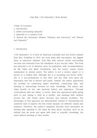 Eula Biss <<On Immunity>> Book Review
